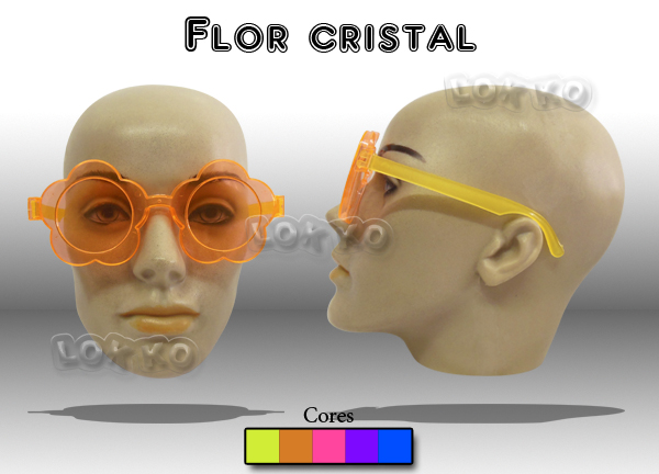 Óculos de festa flor cristal